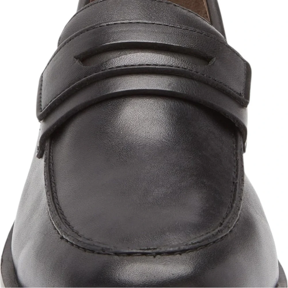 All Saints Sam Black Leather Loafers Men's size 13 Need